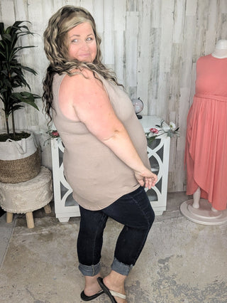 Myra Luxe Vneck Scoop Hem Tank-7- Year Round Basic Tops-zenana-Styled by Stacked - A Plus Size Women's Boutique in Lakeville, MN