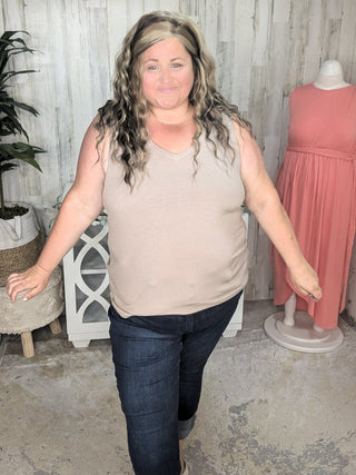 Myra Luxe Vneck Scoop Hem Tank-7- Year Round Basic Tops-zenana-Styled by Stacked - A Plus Size Women's Boutique in Lakeville, MN