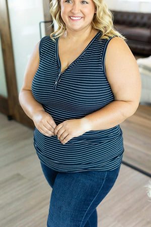 STRIPED TRIPLE STRETCH HENLEY TANKS (many colors!)