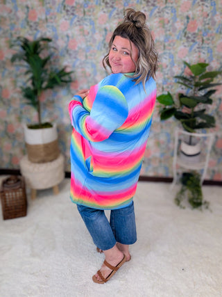 Nori Ombre Rainbow Open Cardigan w/Pockets-4- Overlayer Tops-WHITE BIRCH-Styled by Stacked - A Plus Size Women's Boutique in Lakeville, MN