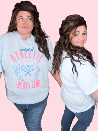 Not That Athletic Sports Club Tee-6- Graphic Tops-inked up apparel-Styled by Stacked - A Plus Size Women's Boutique in Lakeville, MN