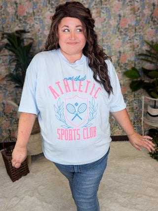 Not That Athletic Sports Club Tee-6- Graphic Tops-inked up apparel-Styled by Stacked - A Plus Size Women's Boutique in Lakeville, MN