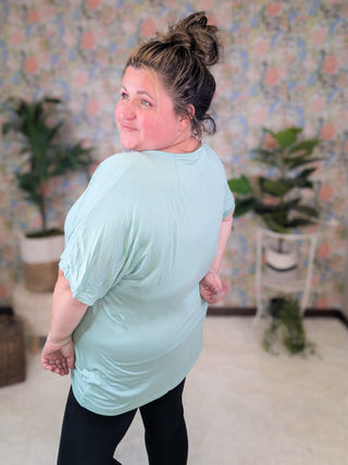 Olivia Luxe Vneck Bamboo Tee in Solids (6 Colors)-1- ShortSlv/Slvless Tops-MICHELLE MAE-Styled by Stacked - A Plus Size Women's Boutique in Lakeville, MN