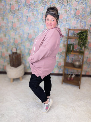 PHC- Luxe Ribbed Pullover Hoodie w/Side Slits (6 Colors)-3- Hooded Tops-MICHELLE MAE-Styled by Stacked - A Plus Size Women's Boutique in Lakeville, MN
