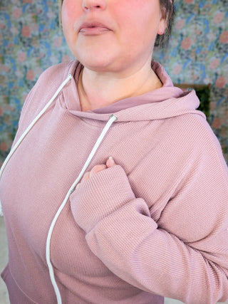 PHC- Luxe Ribbed Pullover Hoodie w/Side Slits (6 Colors)-3- Hooded Tops-MICHELLE MAE-Styled by Stacked - A Plus Size Women's Boutique in Lakeville, MN
