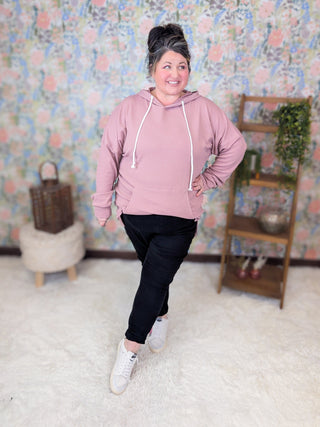 PHC- Luxe Ribbed Pullover Hoodie w/Side Slits (6 Colors)-3- Hooded Tops-MICHELLE MAE-Styled by Stacked - A Plus Size Women's Boutique in Lakeville, MN