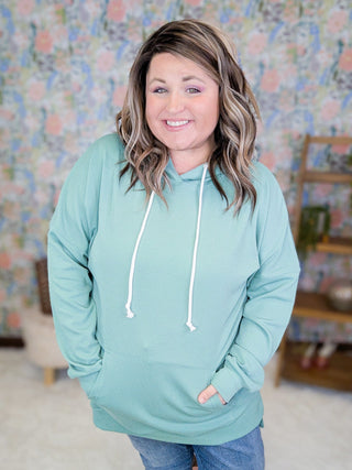PHC- Luxe Ribbed Pullover Hoodie w/Side Slits (6 Colors)-3- Hooded Tops-MICHELLE MAE-Styled by Stacked - A Plus Size Women's Boutique in Lakeville, MN