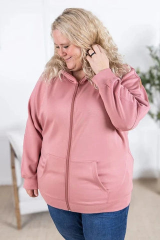 PHC Luxe Scuba Full Zip Hoodie in Solids-3- Hooded Tops-MICHELLE MAE-Styled by Stacked - A Plus Size Women's Boutique in Lakeville, MN