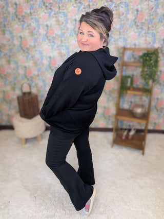 Callen High Rise Knit Yoga Pants in Black-10- Bottoms Non-Denim-WHITE BIRCH-Styled by Stacked - A Plus Size Women's Boutique in Lakeville, MN