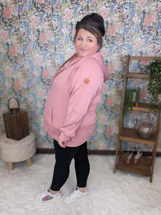 PHC Luxe Scuba Full Zip Hoodie in Solids-3- Hooded Tops-MICHELLE MAE-Styled by Stacked - A Plus Size Women's Boutique in Lakeville, MN