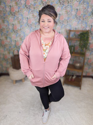 PHC Luxe Scuba Full Zip Hoodie in Solids-3- Hooded Tops-MICHELLE MAE-Styled by Stacked - A Plus Size Women's Boutique in Lakeville, MN