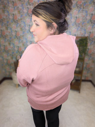 PHC Luxe Scuba Full Zip Hoodie in Solids-3- Hooded Tops-MICHELLE MAE-Styled by Stacked - A Plus Size Women's Boutique in Lakeville, MN