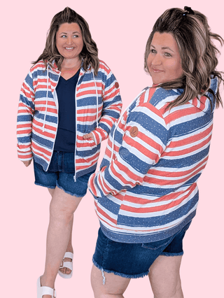 PHC Painted Flag Full Zip Hoodie plus size clothing