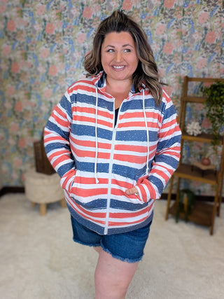 PHC Painted Flag Full Zip Hoodie plus size clothing