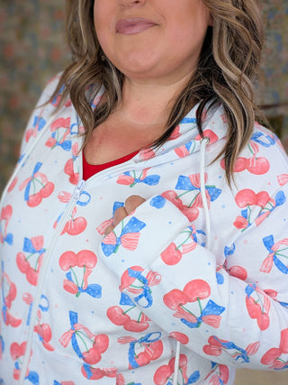 PHC- Patriotic Cherries Full Zip Hoodie plus size clothing