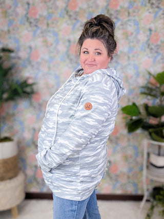PHC Triple Stretch Camo Pullover Hoodie-3- Hooded Tops-MICHELLE MAE-Styled by Stacked - A Plus Size Women's Boutique in Lakeville, MN