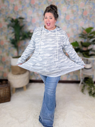 PHC Triple Stretch Camo Pullover Hoodie-3- Hooded Tops-MICHELLE MAE-Styled by Stacked - A Plus Size Women's Boutique in Lakeville, MN