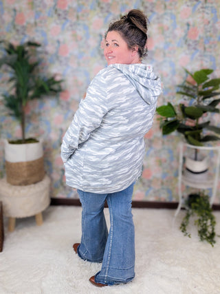 PHC Triple Stretch Camo Pullover Hoodie-3- Hooded Tops-MICHELLE MAE-Styled by Stacked - A Plus Size Women's Boutique in Lakeville, MN