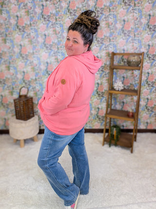 3- Hooded Tops PHC Triple Stretch Full Zip Hoodie in Sunkissed Coral plus size clothing