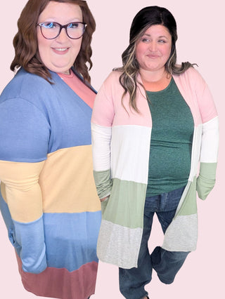 Phoebe Colorblock Comfy Duster Cardigan-4- Overlayer Tops-HAPTICS-Styled by Stacked - A Plus Size Women's Boutique in Lakeville, MN