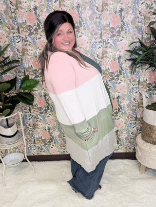 Phoebe Colorblock Comfy Duster Cardigan-4- Overlayer Tops-HAPTICS-Styled by Stacked - A Plus Size Women's Boutique in Lakeville, MN