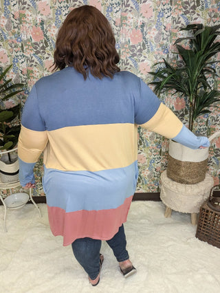Phoebe Colorblock Comfy Duster Cardigan-4- Overlayer Tops-HAPTICS-Styled by Stacked - A Plus Size Women's Boutique in Lakeville, MN