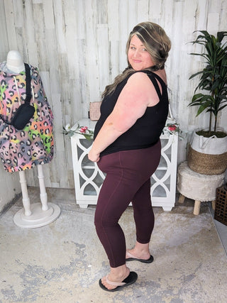 Plus Size "No Crotch Seam" Butter Leggings in Solids-8- Legging/Lounge/Bralette-rae mode-Styled by Stacked - A Plus Size Women's Boutique in Lakeville, MN