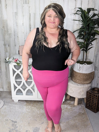 Plus Size "No Crotch Seam" Butter Leggings in Solids-8- Legging/Lounge/Bralette-rae mode-Styled by Stacked - A Plus Size Women's Boutique in Lakeville, MN