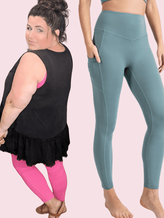 Plus Size "No Crotch Seam" Butter Pocket Leggings-8- Legging/Lounge/Bralette-rae mode-Styled by Stacked - A Plus Size Women's Boutique in Lakeville, MN