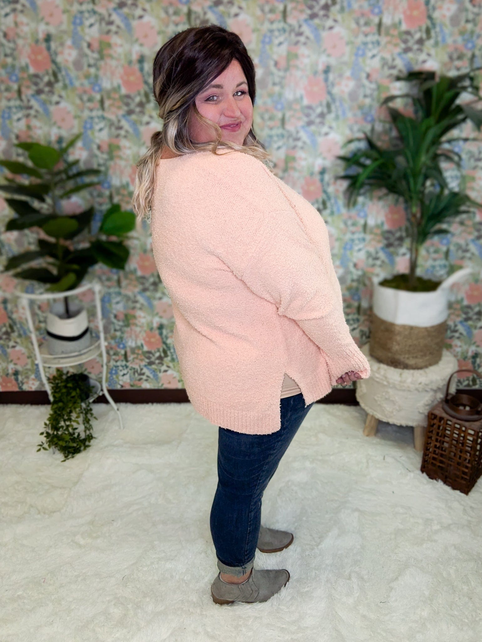 Slouchy chenille sweater online