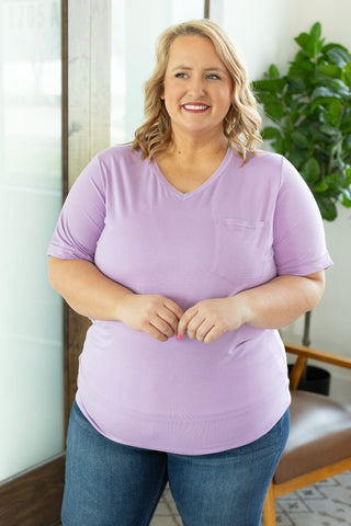 Pocketful of Perfect- Solid V-Neck Tees (22 COLORS)-1- ShortSlv/Slvless Tops-Michelle Mae-Styled by Stacked - A Plus Size Women's Boutique in Lakeville, MN