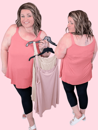 1- ShortSlv/Slvless Tops Polly Perfect Swing Tank in Ribbed Solids plus size clothing
