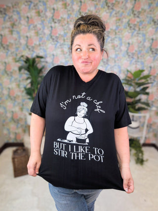 Pot Stirrer V-Neck Graphic Tee-6- Graphic Tops-i love my freedon-Styled by Stacked - A Plus Size Women's Boutique in Lakeville, MN
