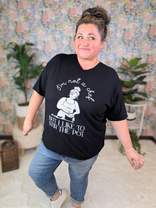 Pot Stirrer V-Neck Graphic Tee-6- Graphic Tops-i love my freedon-Styled by Stacked - A Plus Size Women's Boutique in Lakeville, MN