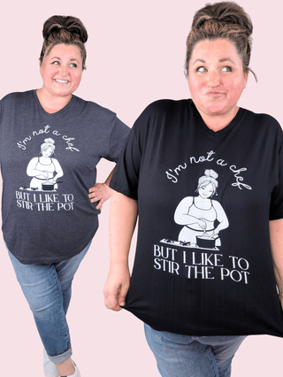 Pot Stirrer V-Neck Graphic Tee-6- Graphic Tops-i love my freedon-Styled by Stacked - A Plus Size Women's Boutique in Lakeville, MN