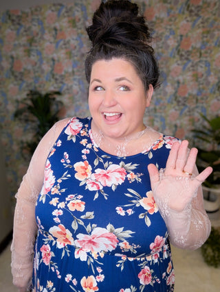 Rachel Floral Maxi Dress w/Pockets (2 colors)-11- Dress/Romp/Jump-HAPTICS-Styled by Stacked - A Plus Size Women's Boutique in Lakeville, MN