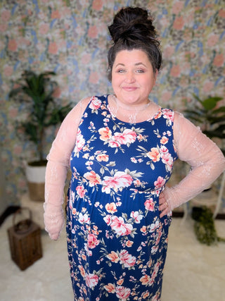 Rachel Floral Maxi Dress w/Pockets (2 colors)-11- Dress/Romp/Jump-HAPTICS-Styled by Stacked - A Plus Size Women's Boutique in Lakeville, MN