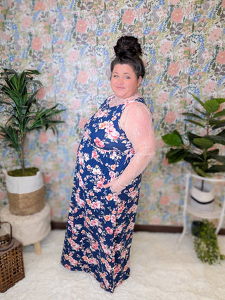 Rachel Floral Maxi Dress w/Pockets (2 colors)-11- Dress/Romp/Jump-HAPTICS-Styled by Stacked - A Plus Size Women's Boutique in Lakeville, MN
