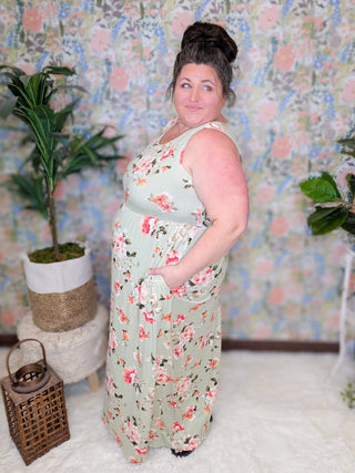 Rachel Floral Maxi Dress w/Pockets (2 colors)-11- Dress/Romp/Jump-HAPTICS-Styled by Stacked - A Plus Size Women's Boutique in Lakeville, MN