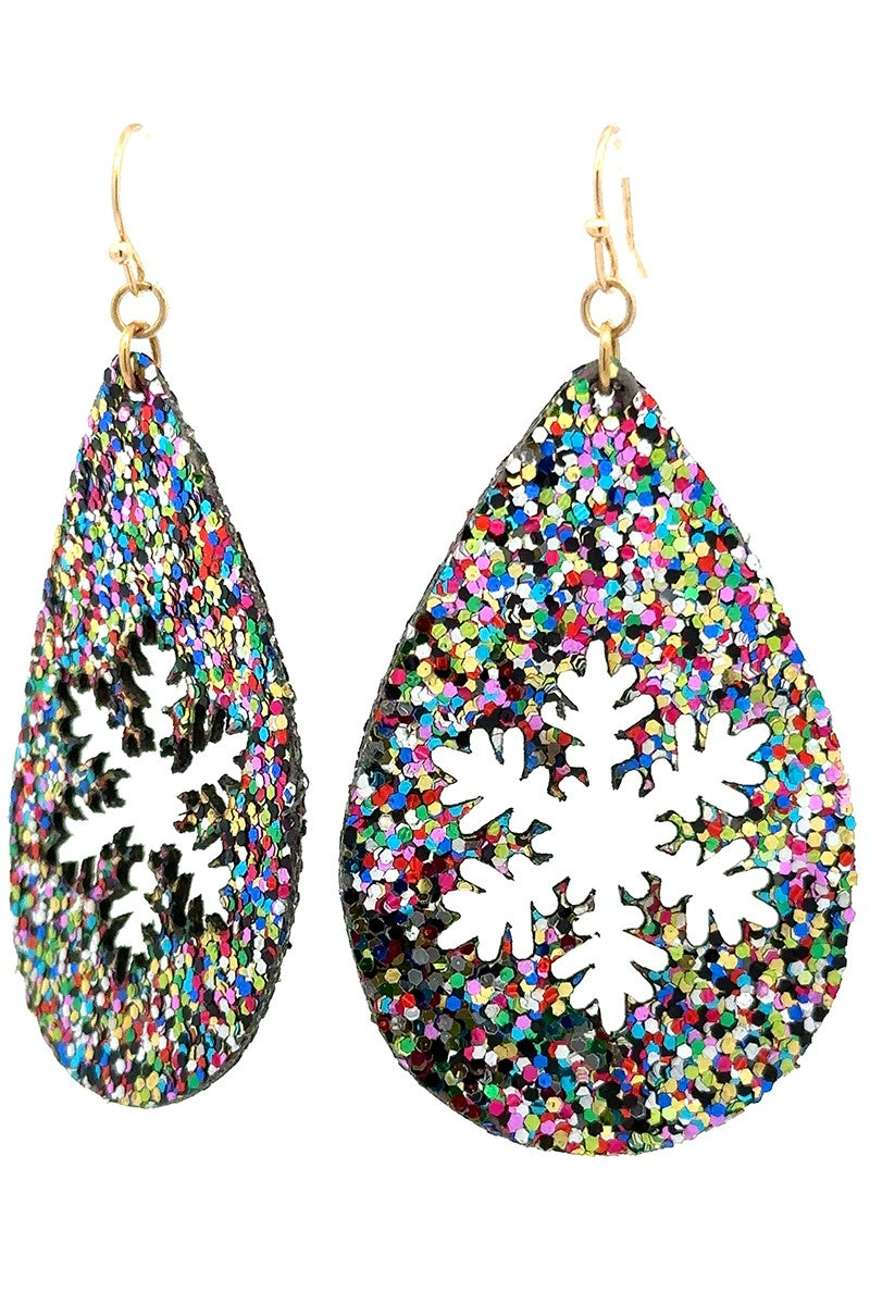 Rainbow Snowflake Earrings