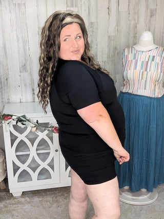***Beckett Rash Guard 2pc Swimsuit w/Shorts-SWIMWEAR-WHITE BIRCH-Styled by Stacked - A Plus Size Women's Boutique in Lakeville, MN