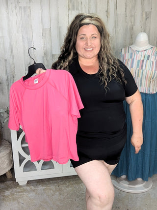 ***Beckett Rash Guard 2pc Swimsuit w/Shorts-SWIMWEAR-WHITE BIRCH-Styled by Stacked - A Plus Size Women's Boutique in Lakeville, MN