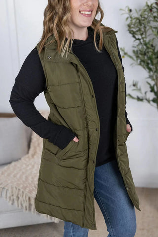 Remington Longline Quilted Non-Puff Vest (9 Colors)-4- Overlayer Tops-MICHELLE MAE-Styled by Stacked - A Plus Size Women's Boutique in Lakeville, MN