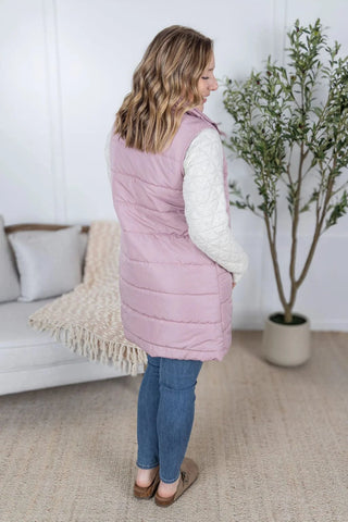 Remington Longline Quilted Non-Puff Vest (9 Colors)-4- Overlayer Tops-MICHELLE MAE-Styled by Stacked - A Plus Size Women's Boutique in Lakeville, MN