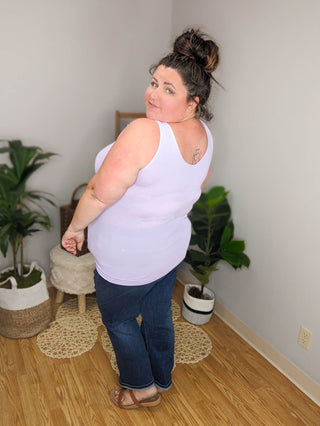 Reversible Wide Strap Long Tank (24 COLORS)-5- Year Round Underlayers-YELETE-Styled by Stacked - A Plus Size Women's Boutique in Lakeville, MN
