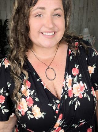 Rhinestone Accent Oval Long Pendant Necklace (5 colors)-12- Accessories & Gifts-urbanista-Styled by Stacked - A Plus Size Women's Boutique in Lakeville, MN