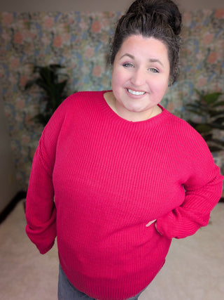 Rowan Slouchy Dolman Sweater (2 colors)-2- Long Sleeve Tops-WHITE BIRCH-Styled by Stacked - A Plus Size Women's Boutique in Lakeville, MN
