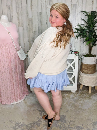 Rowan Slouchy Dolman Sweater (2 colors)-2- Long Sleeve Tops-WHITE BIRCH-Styled by Stacked - A Plus Size Women's Boutique in Lakeville, MN