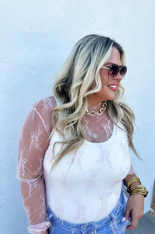 Roxanne Sheer Lace Top (3 colors)-2- Long Sleeve Tops-blakeley-Styled by Stacked - A Plus Size Women's Boutique in Lakeville, MN