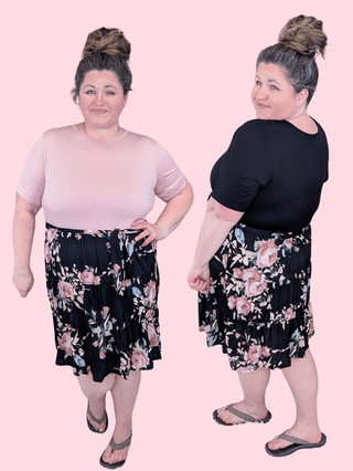 11- Dress/Romp/Jump Rumi Floral Bottom Short Sleeve Dress (2 Colors) plus size clothing